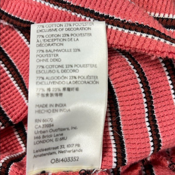 Free People We The Free Avalanche Thermal beaded Crop Top Striped Ribbed shirt - Picture 10 of 11